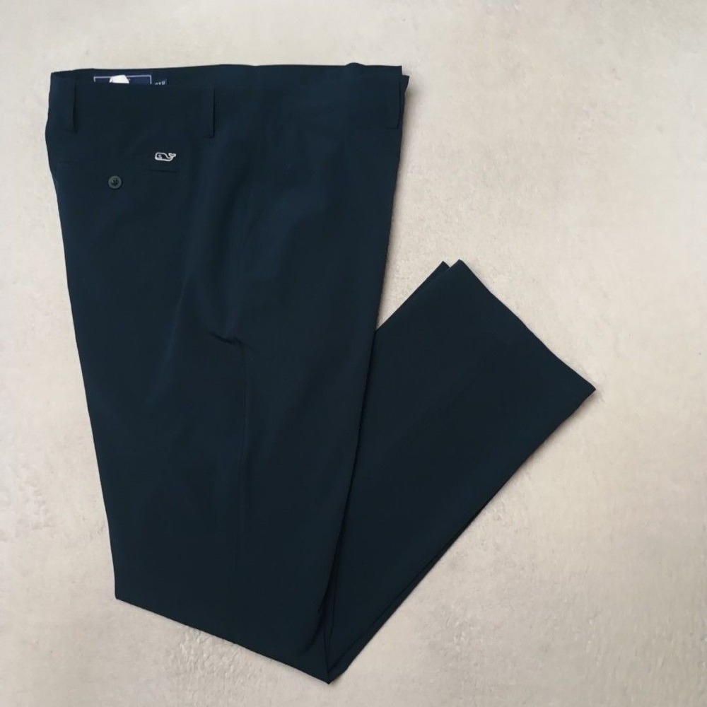 Vineyard Vines Pants Men 40x32 Blue Breaker Golf Performane Chino Flat Front